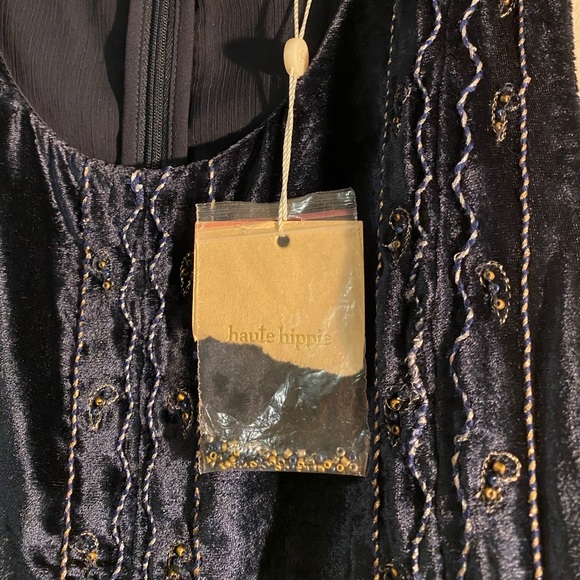 NWT Haute hippie SLEEVELESS VELVET DRESS size 4 - Picture 6 of 7